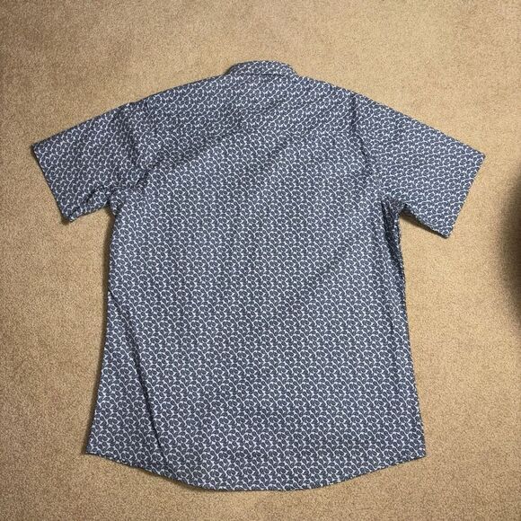 Wrangler Wrancher Pearl Snap Shirt Short Sleeve Men’s Size XLT Blue Paisley - Picture 6 of 6
